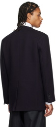 T/SEHNE Purple Collarless Coat
