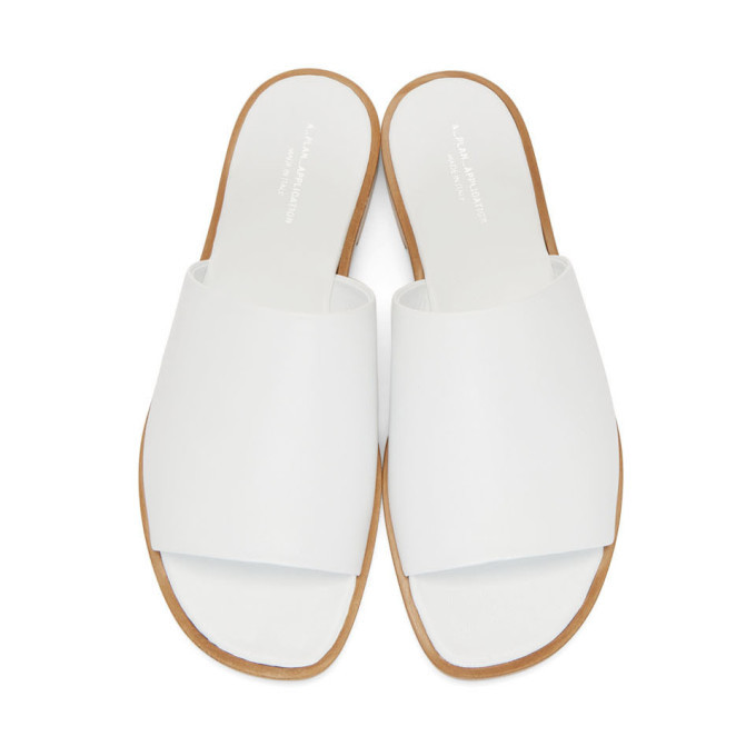A-Plan-Application White Flat Sandals