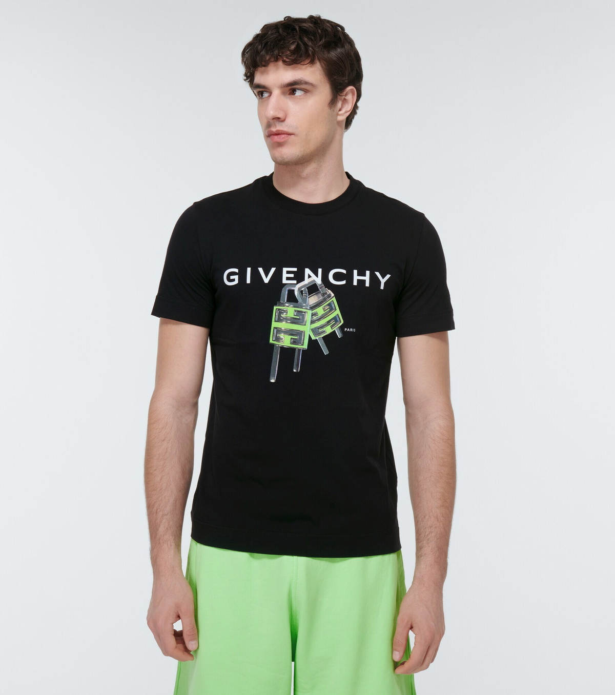 Givenchy - 4G Padlock printed cotton T-shirt Givenchy