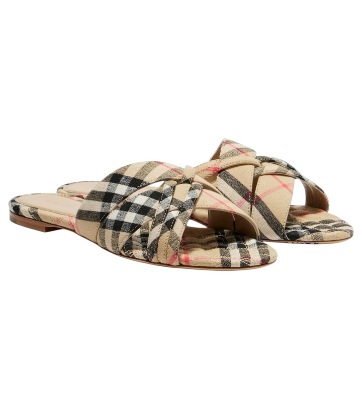Photo: Burberry Burberry Check slides