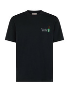 MC2 Saint Barth Man Classic Fit Cotton Jersey T-shirt Portofino With Non Ci Resta Che Sbocciare Embroidery