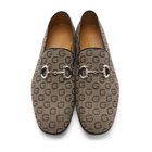 Gucci Beige G Horsebit Loafers