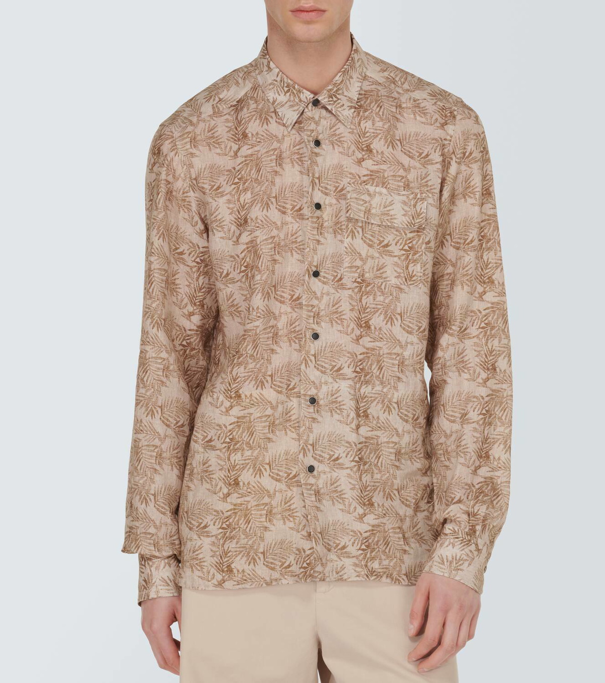 Kiton Buba floral linen shirt