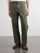 Human Made - Straight-Leg Logo-Appliquéd Cotton Cargo Trousers - Green