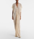 Rick Owens Lilies gathered sequined tulle gown