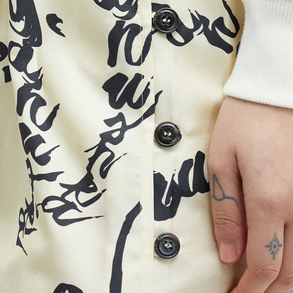 Nanushka Women's Ceylin Printed Trousers in Calligraphy Creme