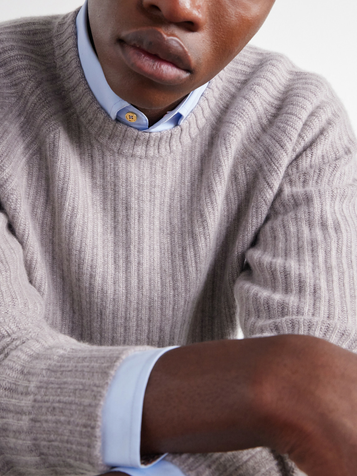 Mr P. - Ribbed Cashmere Sweater - Gray