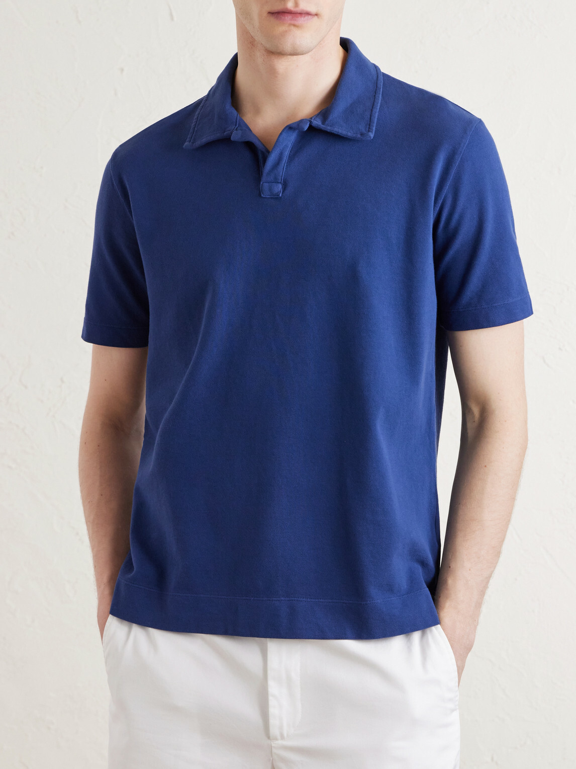 Massimo Alba - Aruba Cotton-Piqué Polo Shirt - Blue