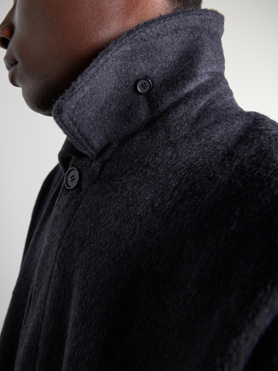 NN07 - Gibson 80040 Brushed Wool-Blend Flannel Coat - Gray