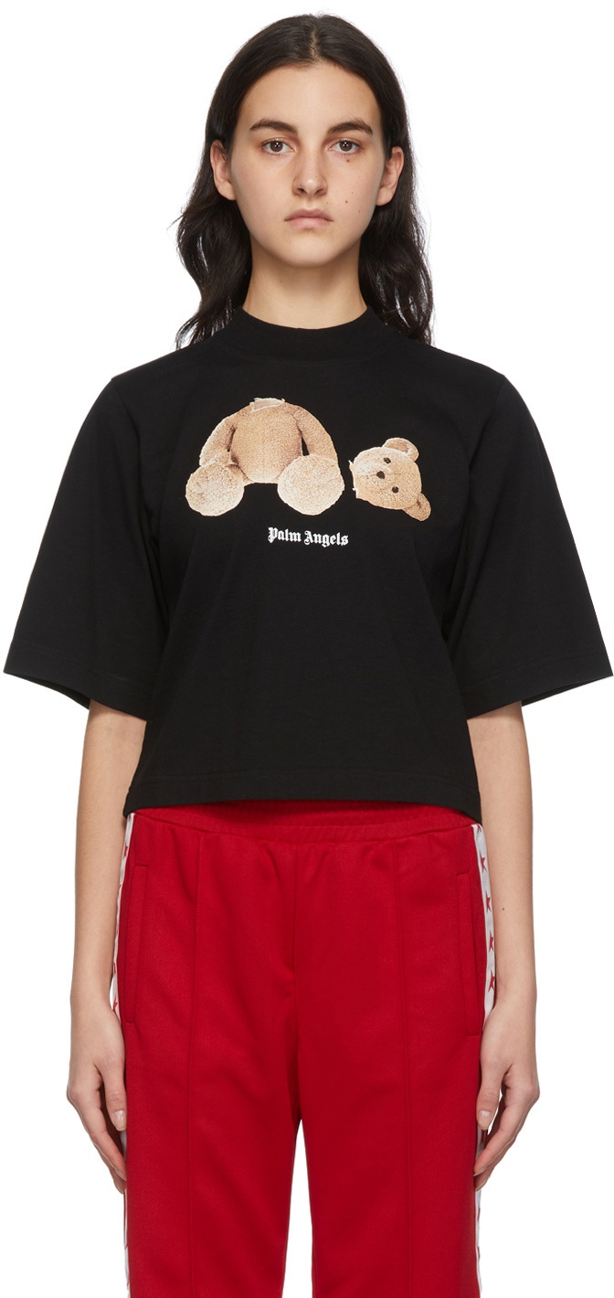 PALM ANGELS, Bear Crop T Shirt, Women, Cropped T-Shirts