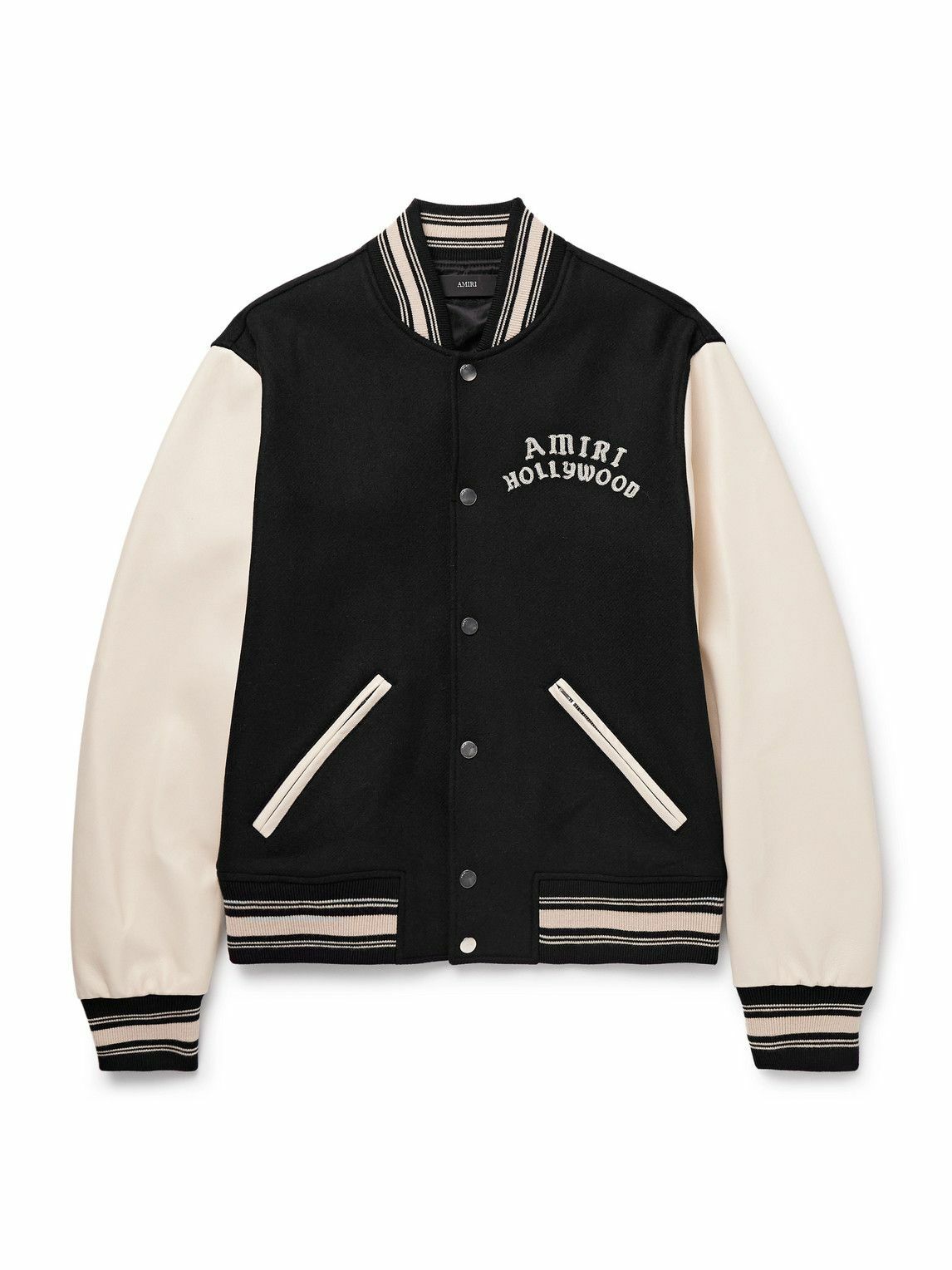 AMIRI Black Oversized Varsity Bomber Jacket Amiri