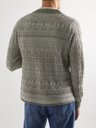 A Kind Of Guise - Jacquard-Knit Linen and Merino Wool-Blend Cardigan - Green