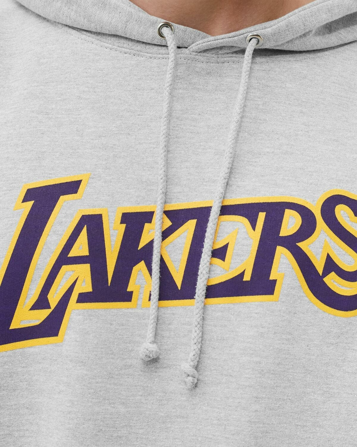 Mitchell & Ness Team Logo Hoody La Lakers Grey - Mens - Hoodies/Team Sweats