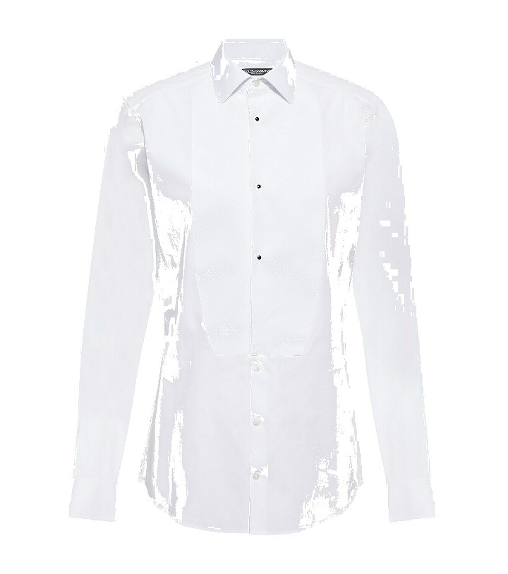Photo: Dolce&Gabbana Tuxedo cotton poplin shirt