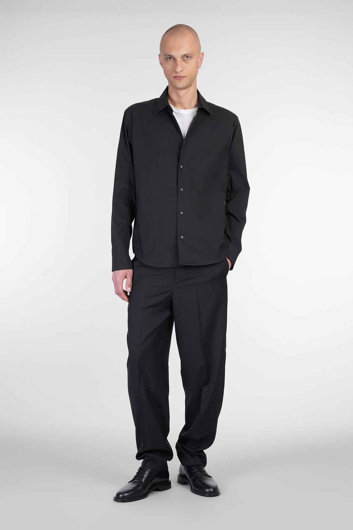 Aspesi Arch Shirt In Black Cotton