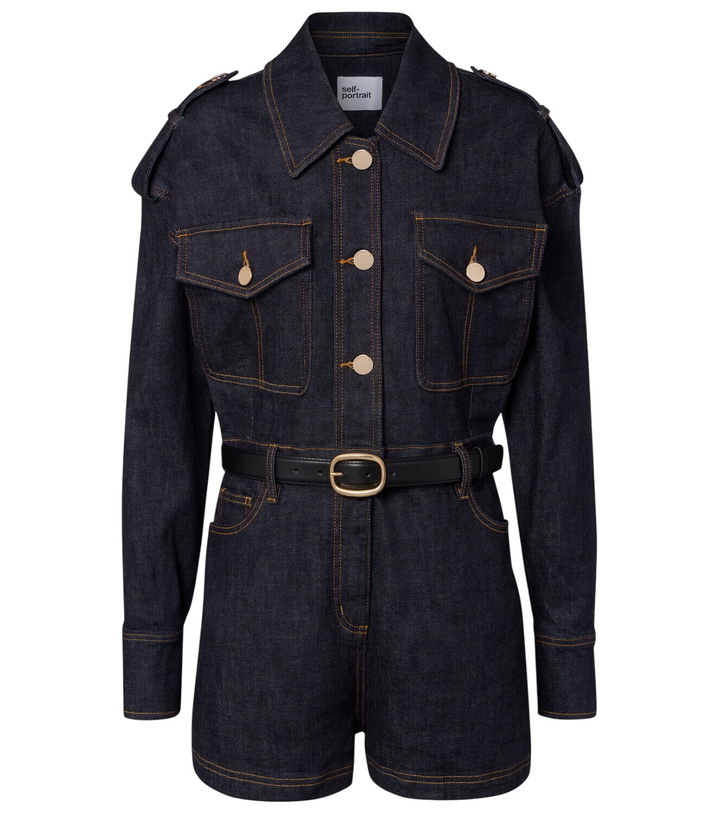 Photo: Self-Portrait Denim romper