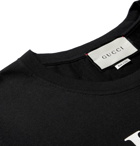 Gucci - Logo-Print Cotton-Jersey T-Shirt - Black