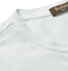 Berluti - Leather-Trimmed Cotton-Jersey T-Shirt - Men - Mint