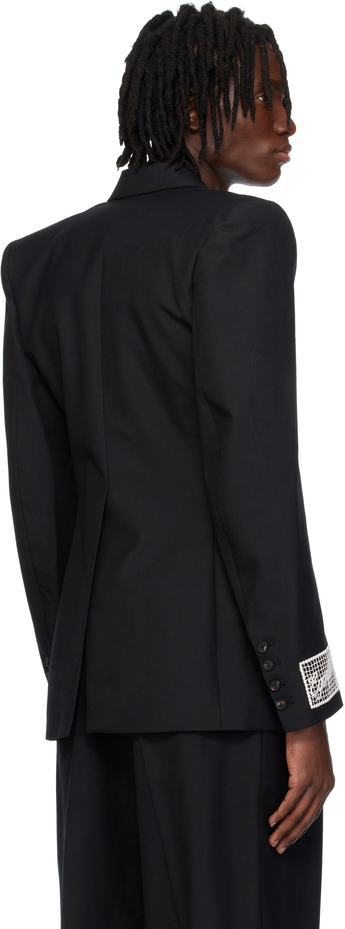 EGONlab Black Fitted Double Breasted Blazer EGONlab