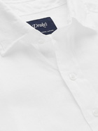 Drake's - Spread-Collar Linen Shirt - White