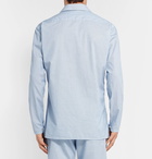 Oliver Spencer Loungewear - Pinstriped Cotton Pyjama Shirt - Blue