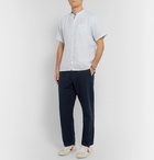 Folk - Navy Tapered Linen and Cotton-Blend Trousers - Navy