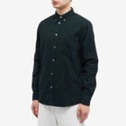 Norse Projects Men's Anton Brushed Flannel Shirt in Varsity Green