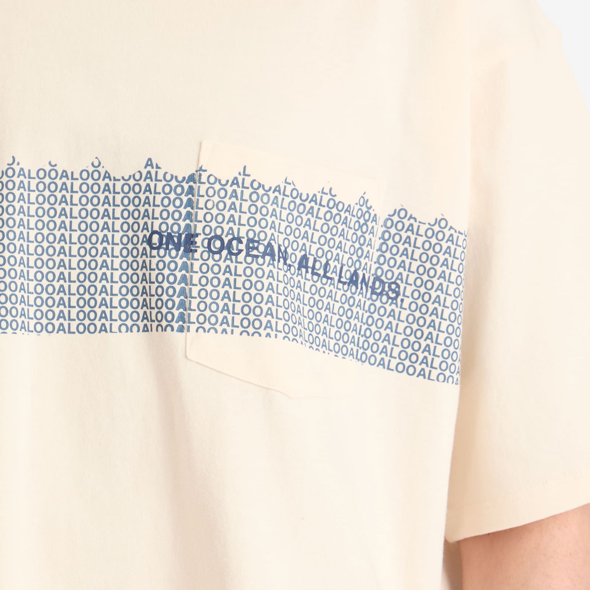 Nanamica Men's OOAL Graphic Pocket T-Shirt in Ivory