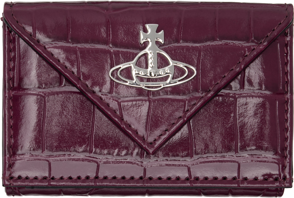 Vivienne Westwood Purple Envelope Billfold Wallet Vivienne