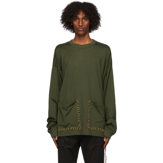 Photo: mastermind WORLD Khaki Boxy Hand Stitched Long Sleeve T-Shirt