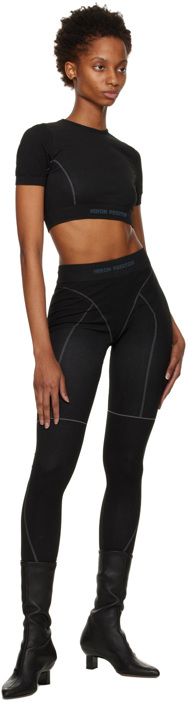 Heron Preston Black Seamless Sport Top