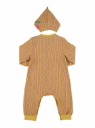 JELLYMALLOW Printed Cotton Jersey Romper & Hat
