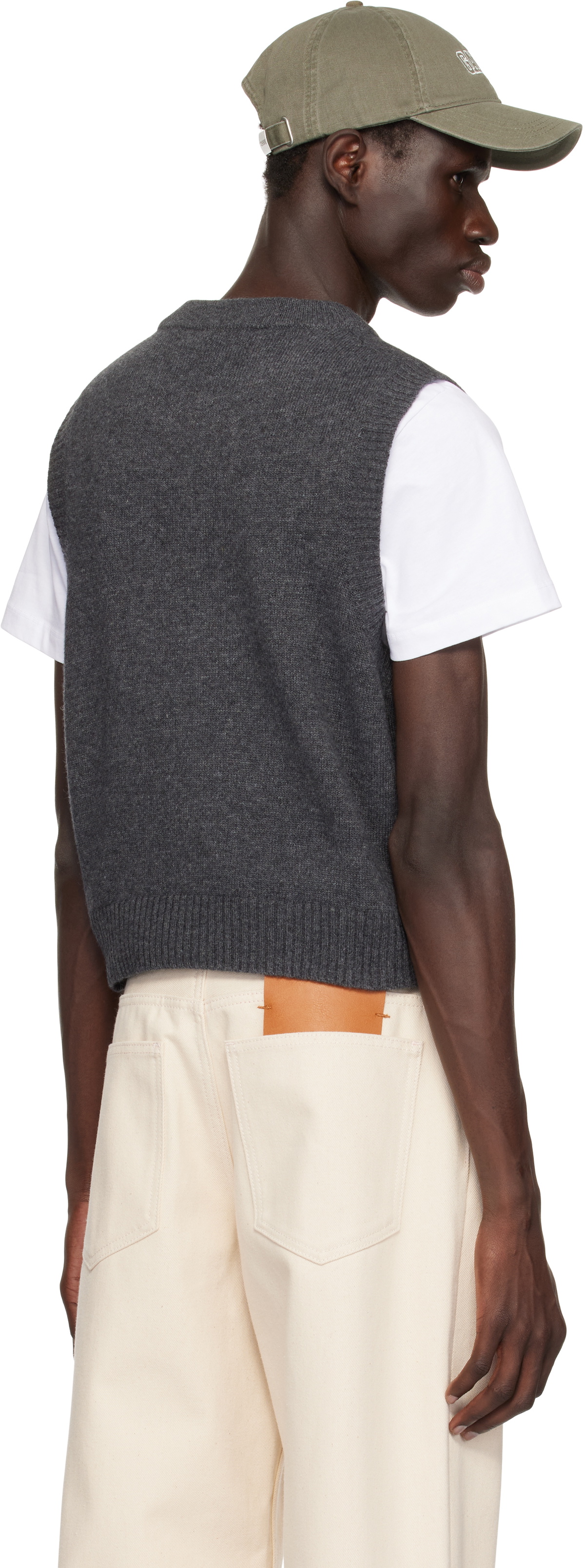 GANNI Gray Graphic Cats Vest