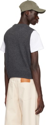 GANNI Gray Graphic Cats Vest