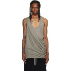 Rick Owens Taupe Tower Draped Pony Tank Top