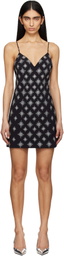 AMIRI Black Starburst Crystal Minidress