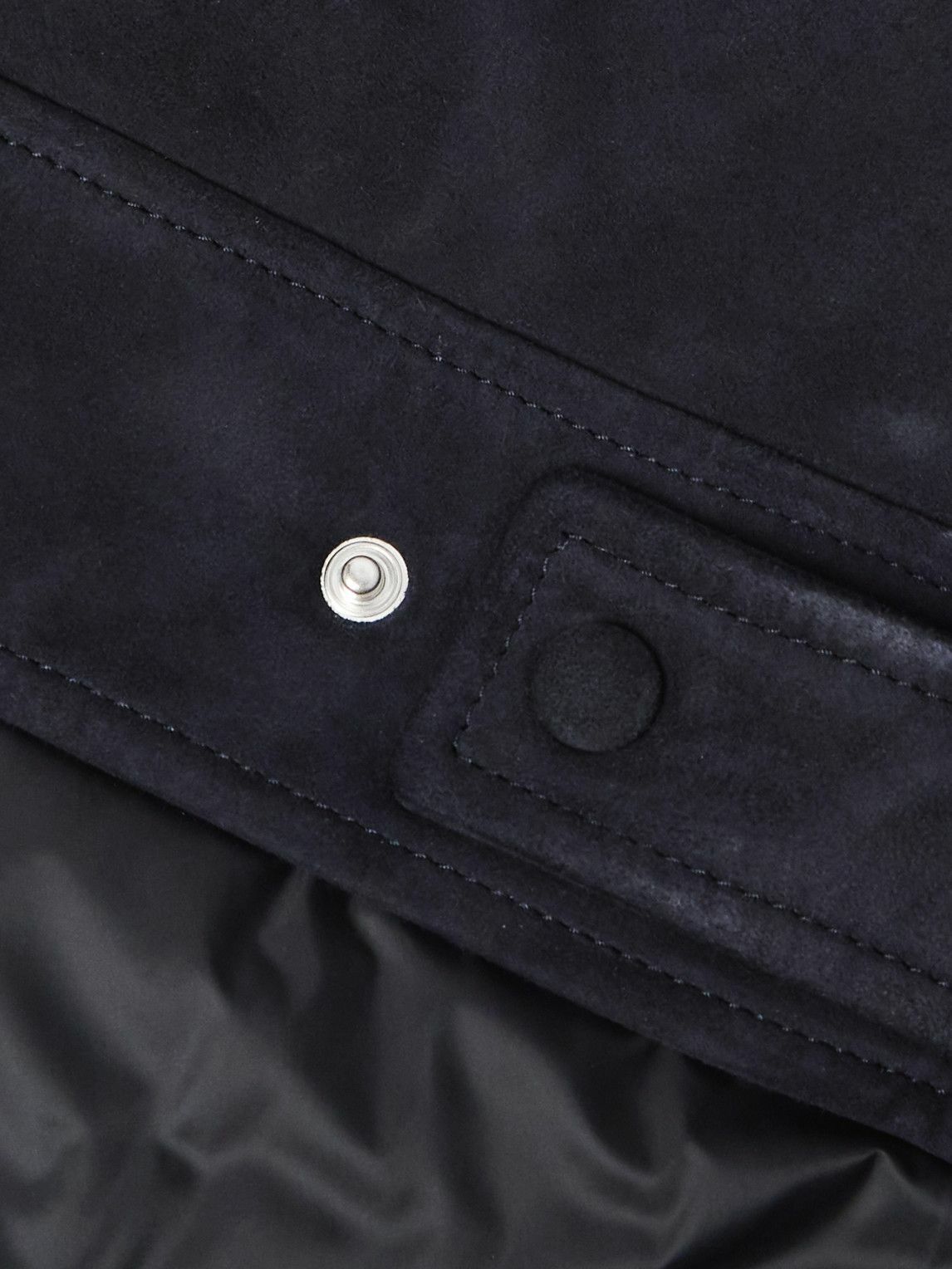 Valstar - Thomas Shearling-Trimmed Suede Down Jacket - Blue