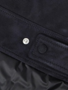 Valstar - Thomas Shearling-Trimmed Suede Down Jacket - Blue