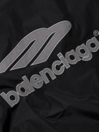 Balenciaga - Appliquéd Logo-Embroidered Cotton-Blend Shell Track Jacket - Black