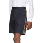 Burberry Navy Icon Stripe Shibden Shorts