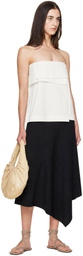 St. Agni White Strapless Wrap Top