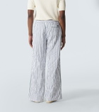 Dolce&Gabbana Striped poplin wide-leg pants