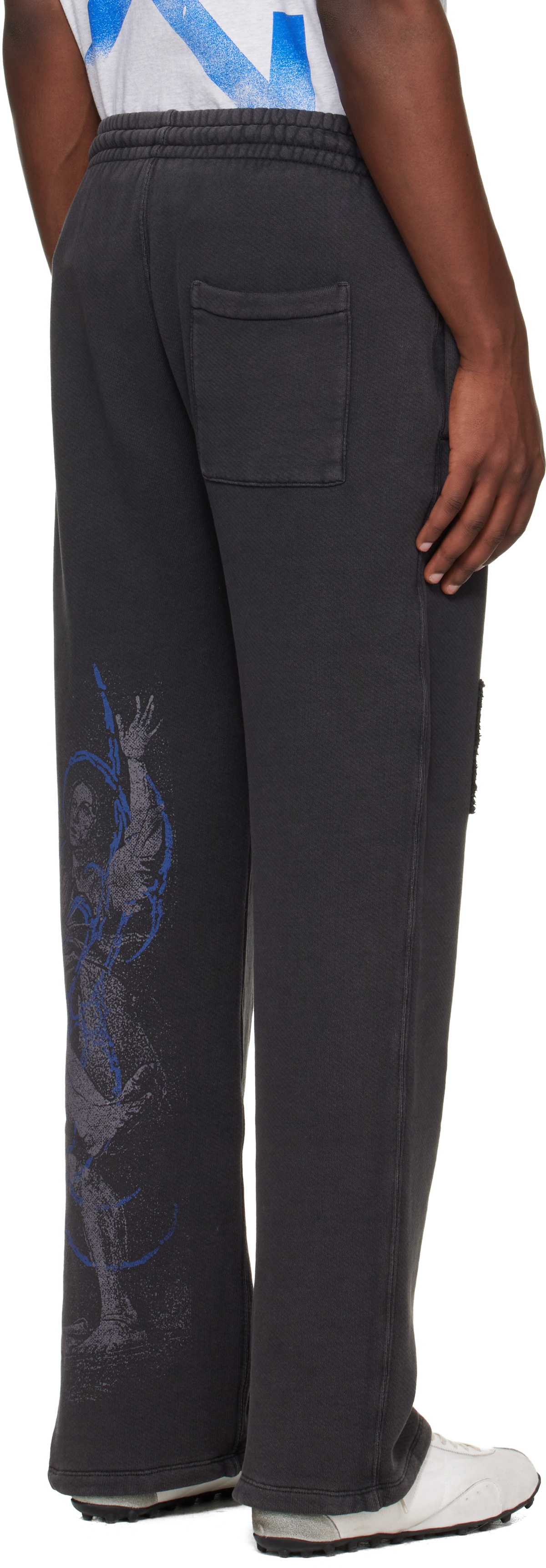 Off-White Black Faded Painting Sweatpants