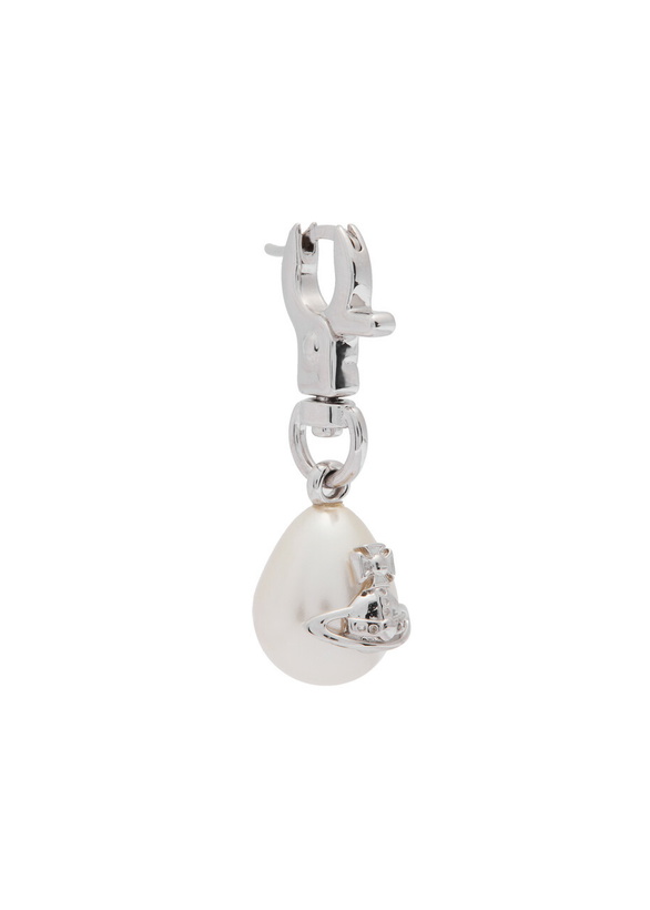 Photo: Vivienne Westwood Claude Pearl-embellished Single Drop Earring - One Size