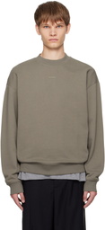 Hugo Taupe Relaxed-Fit Sweatshirt