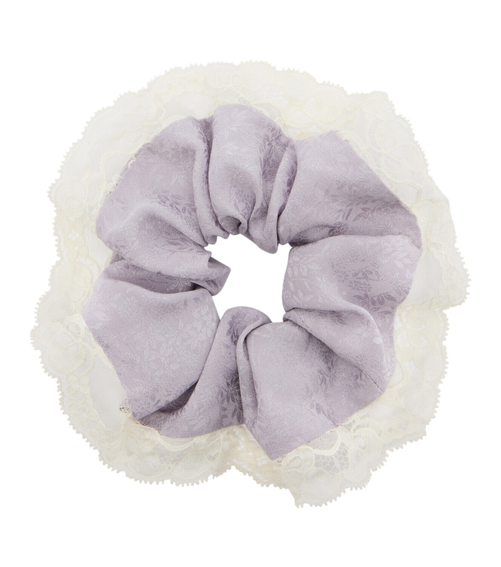 Photo: Chloé Lace-trimmed floral silk jacquard scrunchie
