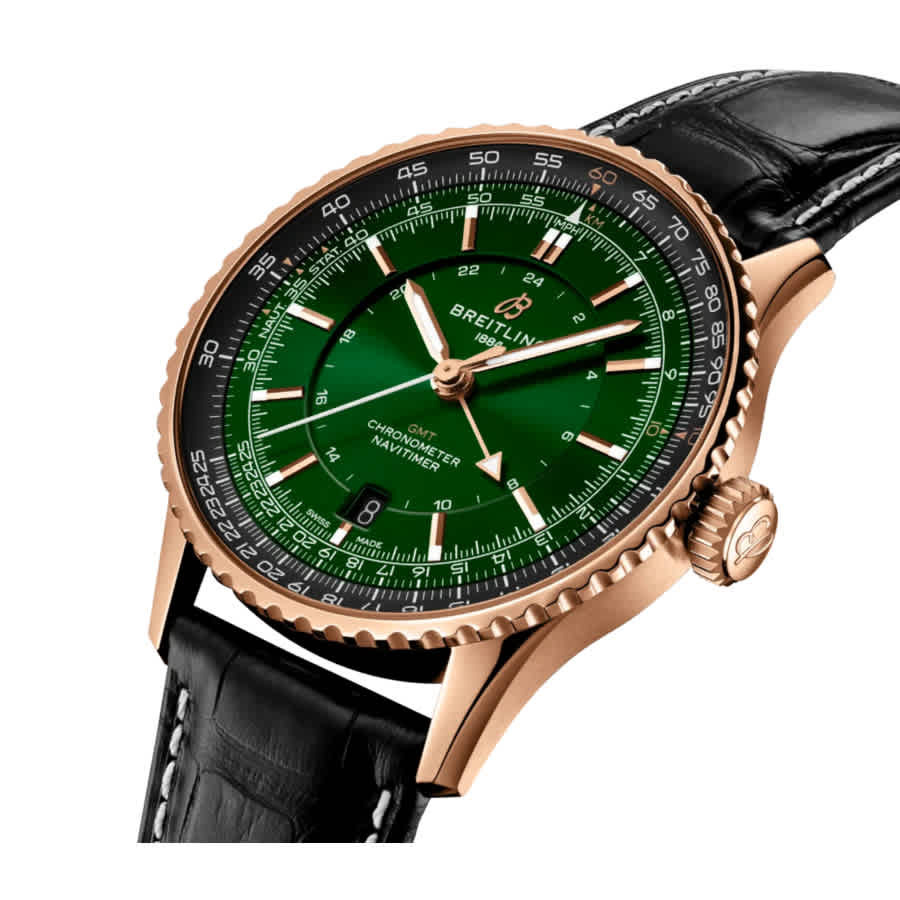 Breitling Navitimer GMT Automatic Green Dial Mens Watch R32310251L1P1
