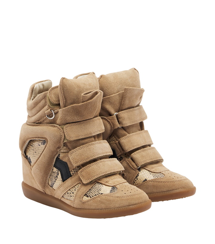 Photo: Isabel Marant Bekett leather and suede wedge sneakers
