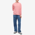 Auralee Men's Long Sleeve Seamless T-Shirt in Pink