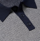 Incotex - Slim-Fit Stretch-Knit Polo Shirt - Navy